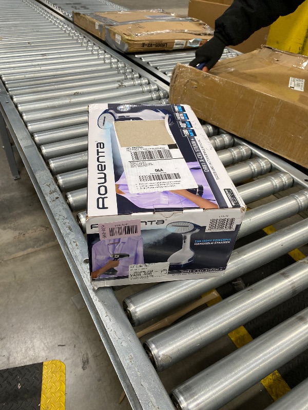 Photo 1 of **CRACKED ON SIDE**Rowenta Handheld Steamer for Clothes, X-Cel, 1600 Watts, 40-Second Fast Heat-Up, Powerful Continuous or On Demand Steam, 1600 Watts, Portable Clothes Steamer, Travel Must Have, Navy Blue, DR8120