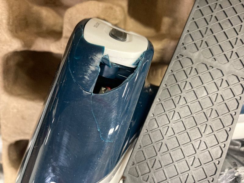 Photo 1 of **CRACKED ON SIDE**Rowenta Handheld Steamer for Clothes, X-Cel, 1600 Watts, 40-Second Fast Heat-Up, Powerful Continuous or On Demand Steam, 1600 Watts, Portable Clothes Steamer, Travel Must Have, Navy Blue, DR8120