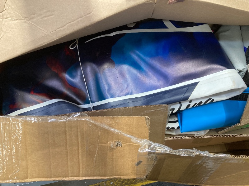 Photo 1 of 10/12/13/14FT Universal Trampoline Safety Enclosure Net Poles Replacement - Includes 6 Straight Poles,Safety Enclosure net, 2 Sets Mounting Hardwares