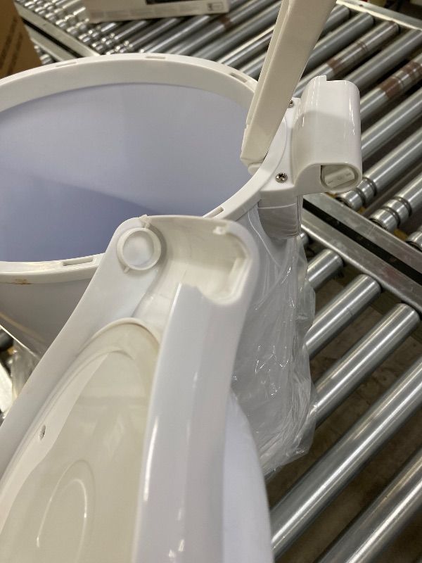 Photo 1 of ***DAMAGE -LID BROKEN -NON-FUNCTIONAL -MANUAL ONLY**Ubbi Steel Diaper Pail, Odor Locking, No Special Bag Required, Award-Winning, Registry Must-Have, White