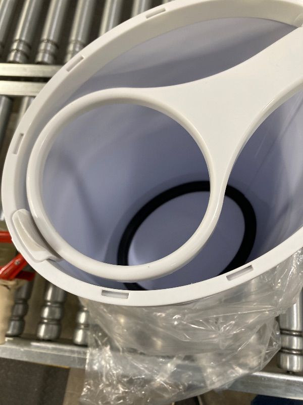 Photo 1 of ***DAMAGE -LID BROKEN -NON-FUNCTIONAL -MANUAL ONLY**Ubbi Steel Diaper Pail, Odor Locking, No Special Bag Required, Award-Winning, Registry Must-Have, White