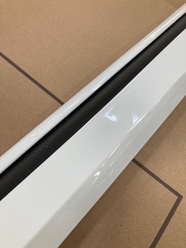 Photo 1 of ***DAMAGE -DENT ON FRAME -SELLING AS IS*** 
Pyle Manual Pull-Down Projector Screen - Universal 84-inch Roll-Down Retractable Manual Projection Screen w/ Auto-Locking, Adjustable Screen Height, Black Masking Border - 50.3” x 67.3” PRJSM9406