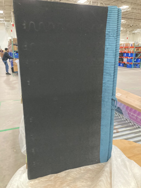 Photo 1 of ***Partial set only comes with box C and A. missing B*******
HONBAY Modular Sectional Sleeper Couch with Pull Out Bed, Corduroy L Shaped Sofa with Storage, Convertible Sectional Couches for Living Room, Blue