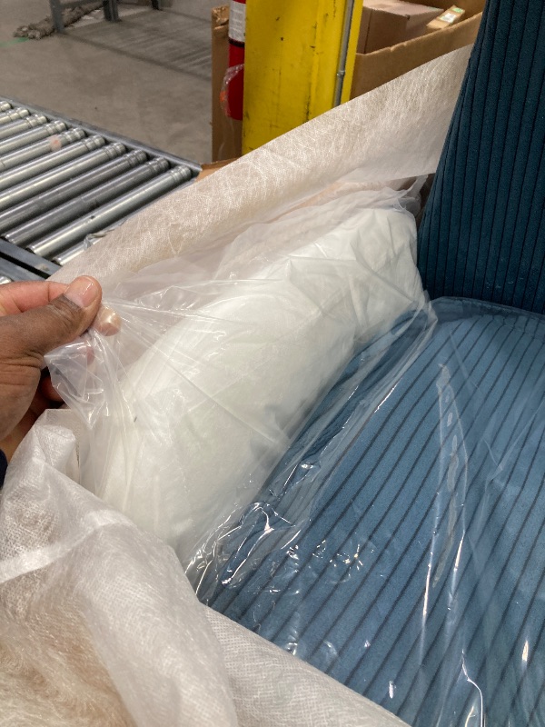 Photo 1 of ***Partial set only comes with box C and A. missing B*******
HONBAY Modular Sectional Sleeper Couch with Pull Out Bed, Corduroy L Shaped Sofa with Storage, Convertible Sectional Couches for Living Room, Blue