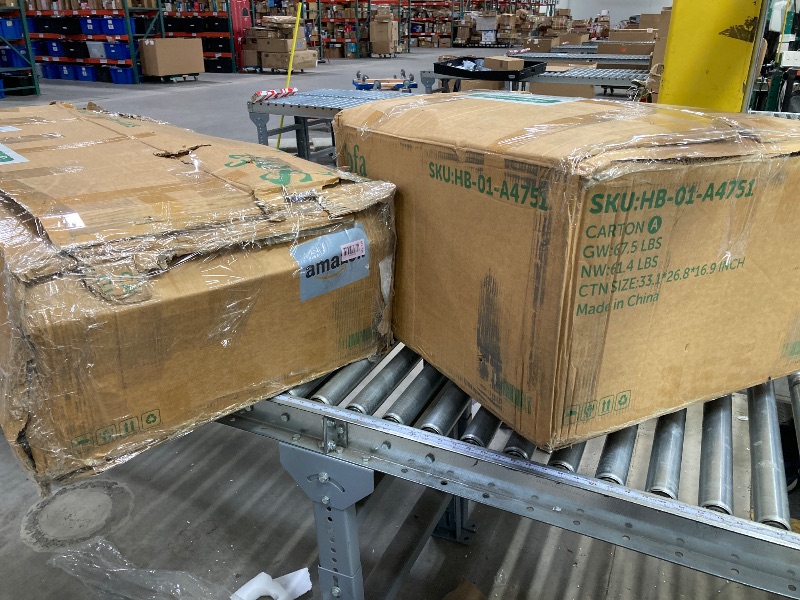 Photo 1 of ***Partial set only comes with box C and A. missing B*******
HONBAY Modular Sectional Sleeper Couch with Pull Out Bed, Corduroy L Shaped Sofa with Storage, Convertible Sectional Couches for Living Room, Blue