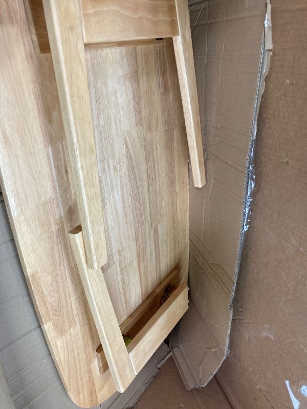 Photo 1 of ***One leg is broken***YLACMALS Solid Wood Coffee Tables for Living Room, Sofa Table, Minimalist Natural Wood Side Table, Foldable Legs, Natural Wood Finish.(39.4IN)***One leg is broken***