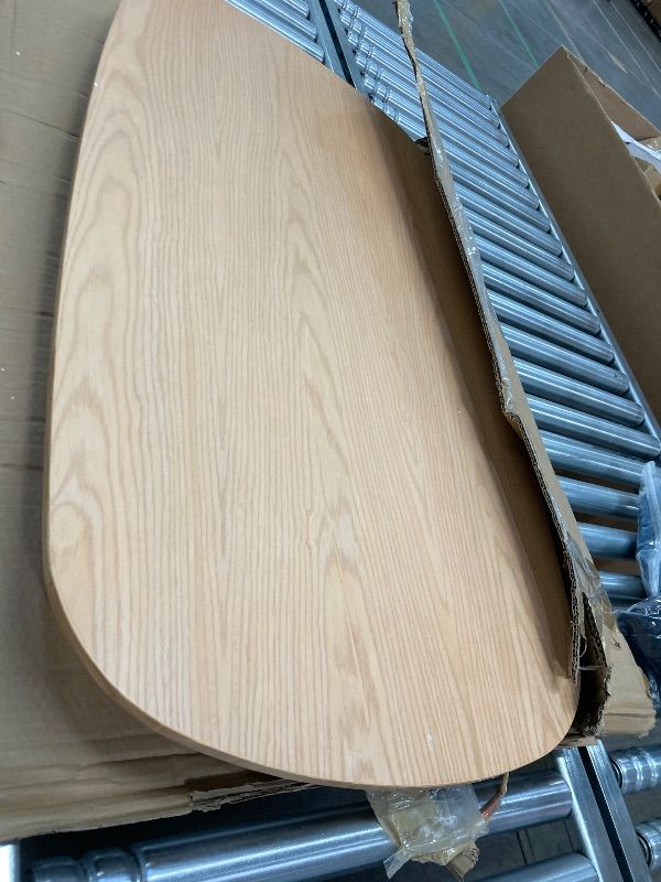 Photo 1 of ***One leg is broken***YLACMALS Solid Wood Coffee Tables for Living Room, Sofa Table, Minimalist Natural Wood Side Table, Foldable Legs, Natural Wood Finish.(39.4IN)***One leg is broken***
