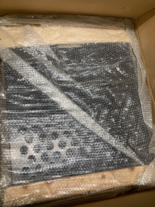 Photo 1 of ***MISSING ONE PIECE -SELLING AS IS Shed Ramp for Riding Mower - 24" x 29" Heavy-Duty Shed Ramps Kit for Snow Blower, 1500LBs Anti-Slip Metal Loading Ramps for Shed for UTV, Motorcycles, Lawnmower, Garages & Barns, 1PC, Black