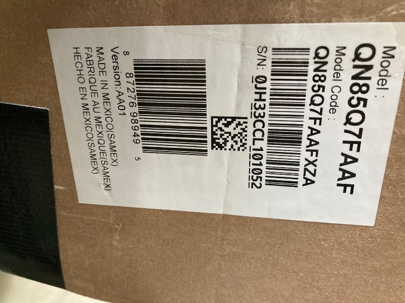 Photo 1 of ****NO RETURN NO REFUND*****BROKEN*** FOR PARTS ONLY
Samsung 85-Inch Class QLED Q7F Series Samsung Vision AI Smart TV (2025 Model, 85Q7F) Quantum HDR, Object Tracking Sound Lite, Q4 AI Gen1 Processor, 4K upscaling, Gaming Hub, Alexa Built-in