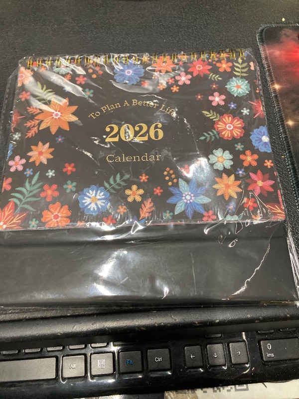 Photo 1 of 2 PAK Small Desk Calendar 2026-2027 - Standing 2026 Desk Calendar, APR.2026 to JUN.2027, 8" x 6", Monthly Flip Desktop Calendar with Stickers, Your Personal Desk Planner for Home Office