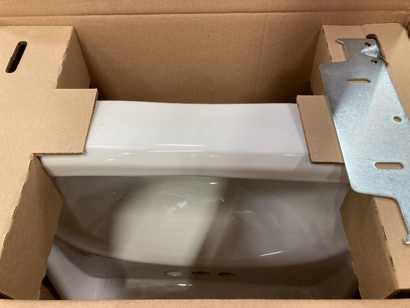Photo 1 of **MISSING HARDWARE**American Standard Lucerne Wall-Mounted Bathroom Sink in White