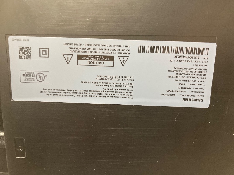 Photo 1 of *****No Refunds or Returns*****Samsung 55-Inch Class OLED S90F 4K Smart TV (2025 Model) NQ4 AI Gen3 Processor, Upscaling Pro, HDR +, Motion Xcelerator 144Hz, Samsung Vision AI, Alexa Built-in