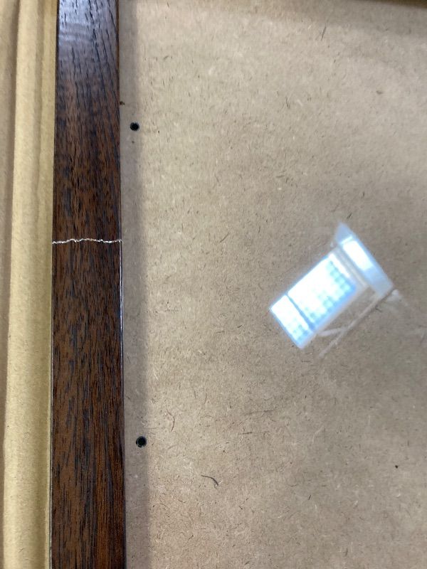 Photo 1 of **CRACK ON SIDE FRAME AND SCRATCH PLASTIC**MCS Studio Gallery 16x20 Poster Frame Walnut Woodgrain Engineered Wood, Vertical & Horizontal Wall Hanging Large Picture Frame for Photos, Posters & Art Prints (1-Pack)