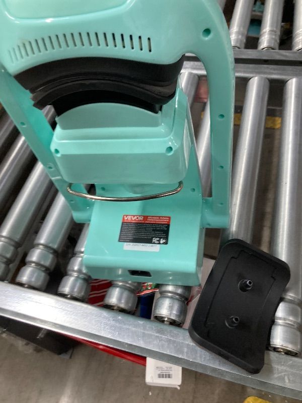 Photo 1 of ***MISSING POWER CORD -SELLING AS IS *** VEVOR Auto Hat Heat Press Machine, with 2pcs Interchangeable Platens, Automatic Open and Release, Touchscreen for Precise Time and Temperature Control, Heat Transfer Printing for Caps, Hats, Green   ***SOME SCUFFS/