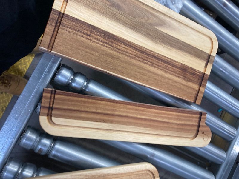 Photo 1 of **LARGE CUTTING BOARD BROKEN IN HALF***Non Toxic Cutting Boards - Cutting Board Set Free of Mineral Oil, Made of FSC Acacia Wood - Cutting Boards for Kitchen - Includes 3 Chopping Boards. By Ziruma**LARGE CUTTING BOARD BROKEN IN HALF**