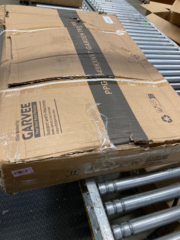 Photo 1 of ***MISSING PIECES -SELLING AS PARTS  ONLY*** Heavy Duty 1500 Lbs Capacity Mesh Steel Garden Cart Folding Utility Wagon with Removable Sides, Garden Cart on Wheels for Gardening Soil, Tools, and Plant Transport  ***SOME MISSING PARTS, SCUFFS/SCRATCHES, BOX