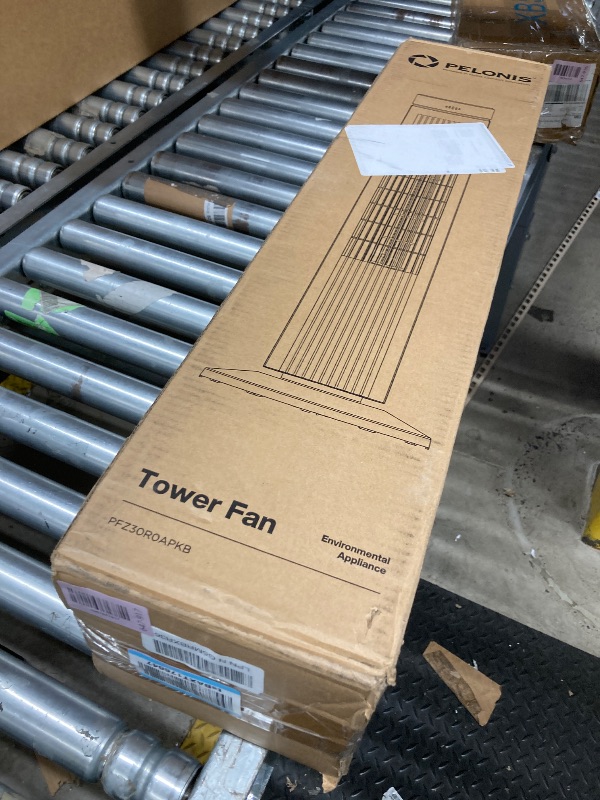 Photo 1 of **MISSING HALF OF BASE***PELONIS 30-Inch Oscillating Tower Fan for Bedroom – 3 Speed, Quiet Tower Fan with Remote ControL, Small Fan, 7-Hour Timer – ETL Certified, Black