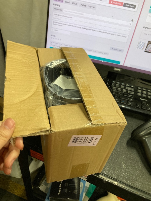 Photo 1 of ***DAMAGE -BASE NOT ATTACHED -SELLING AS IS *** COAZEX Kitchen Utensil Holder for Countertop, Cooking Utensil Organizer, Matte Black Frame Caddy for Kitchen Tools(3 Compartments)