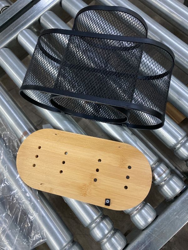 Photo 1 of ***DAMAGE -BASE NOT ATTACHED -SELLING AS IS *** COAZEX Kitchen Utensil Holder for Countertop, Cooking Utensil Organizer, Matte Black Frame Caddy for Kitchen Tools(3 Compartments)