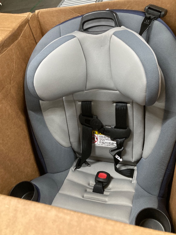 View 2 of **DirtySafety 1st Ellaris 3-in-1 Convertible Car Seat, Slim Fit Design, Rear & Forward-Facing, 5-Position Headrest, 3-Across Fit, Travel-Friendly with Machine-Washable Seat Pad, London Blue