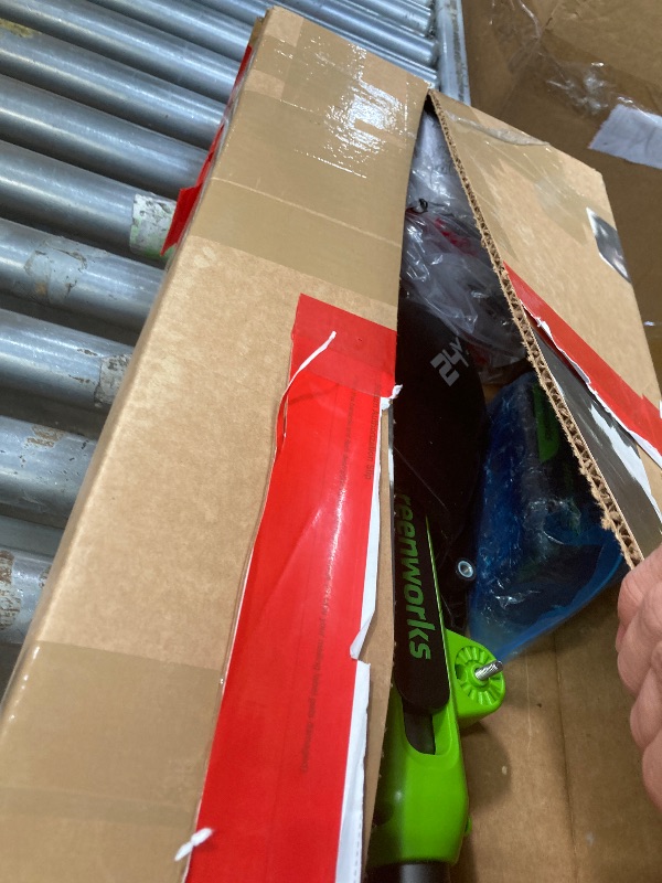 Photo 1 of **MISSING PARTSGreenworks 24V 12" Cordless String Trimmer/Edger (Includes 20 Blades), 4.0Ah Battery and Charger Included