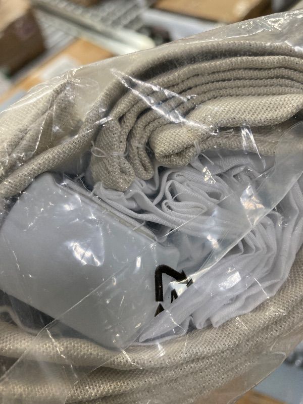 Photo 1 of ***MISSING HARDWARE -SELLING AS IS *** CHICOLOGY Cordless Roman Shade Window Treatment, Room Darkening Privacy Liner, True-to-Size No Deduction, Inside/Outside/Ceiling Mount, Cordless for Kids & Pets, 31" W x 64" H, Del Mar Moon Shell