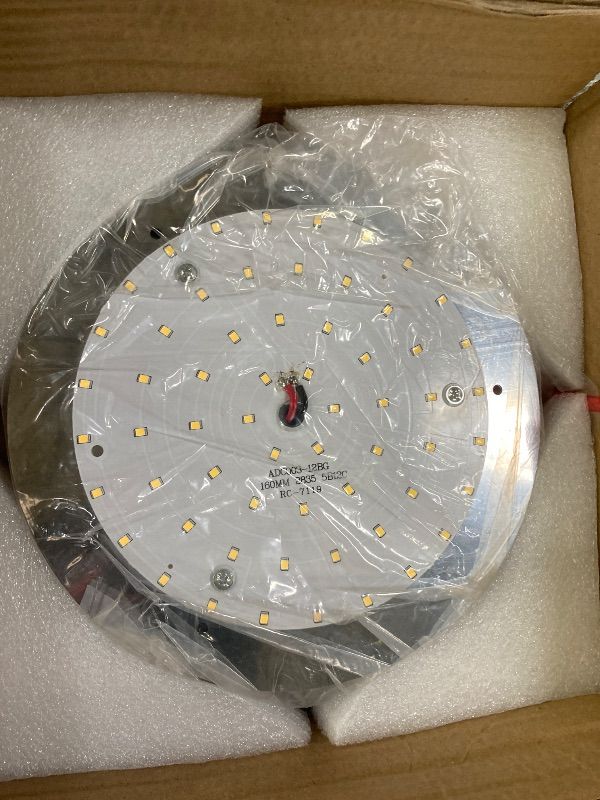 Photo 1 of ***DAMAGED- MISSING PART -SELLING AS IS PARTS ONLY *** Modern Crystal Flush Mount LED Ceiling Light - 8.3" Foyer & Bedroom Light Fixture for Bathroom, Hallway, Closet