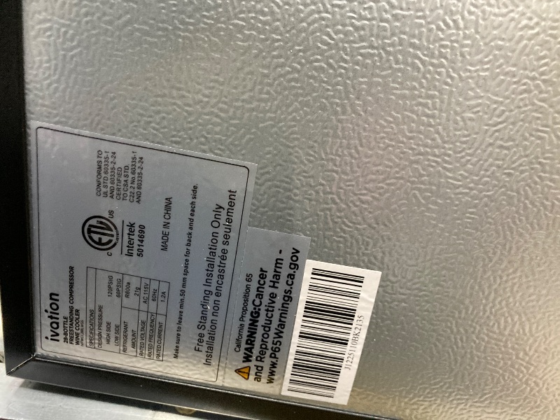 Photo 1 of ***Selling for parts only***ivation 28 Bottle Compressor Wine Cooler Refrigerator w/Lock | Large Freestanding Wine Cellar For Red, White, Champagne or Sparkling Wine | 41f-64f Digital Temperature Control Fridge Stainless Steel