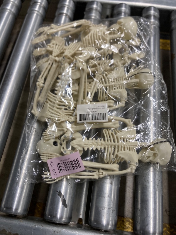 Photo 1 of ?5PCS 16 Inch Height? Halloween Decorations Outdoor Indoor Halloween Skeleton Spooky Posable Skeletons Toy Small Skeletons Hanging Decor Movable Joints Decor Graveyard Haunted Party Accessories