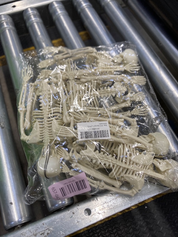 Photo 1 of ?5PCS 16 Inch Height? Halloween Decorations Outdoor Indoor Halloween Skeleton Spooky Posable Skeletons Toy Small Skeletons Hanging Decor Movable Joints Decor Graveyard Haunted Party Accessories