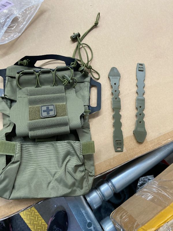 Photo 1 of **MISSING PARTS**Outdoor Tactical Field-Ready Molle Pouch Quick First Aid Pouch Two-Component Organizer System with Ruggedized Carry Dense Rubber Grip Handle Bag Molle Accessories(RG)