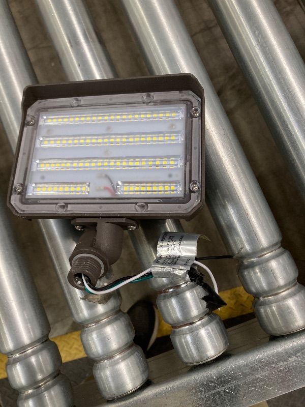 Photo 1 of ***MISSING PARTS -SELLING AS IS *** SZGMJIA 60W LED Knuckle Mount Flood Light, Outdoor Security Floodlights Fixture with Base, Dusk-to-Dawn Photocell Daylight AC100-277V 7,800lm(300W Equivalent) IP65 Waterproof for Entrance Yard (Pack)