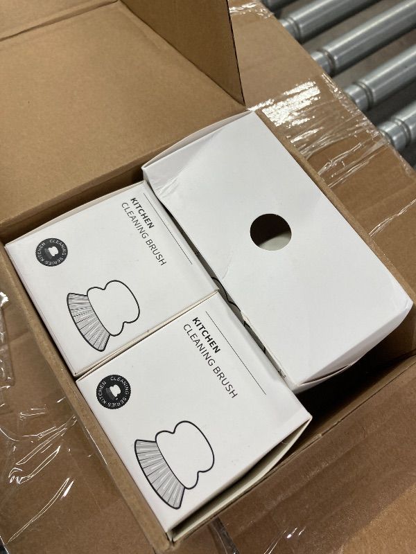 Photo 1 of ***3 PACK ONLY***MISSING ONE*** Brush with Handle, Kitchen Scrub Brushes for Cleaning, Dish Scrubber with Nylon bristles for Sink, Pots, Pans