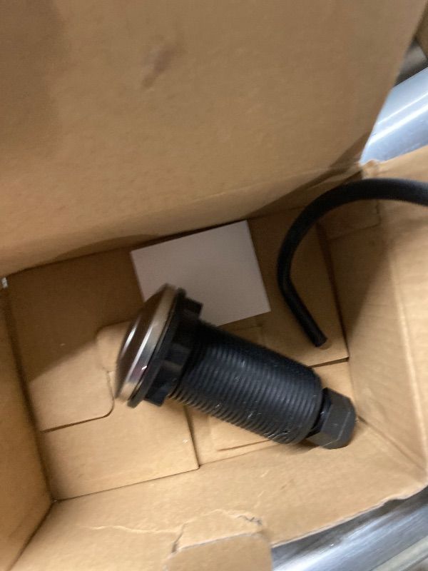 Photo 1 of ***MISSING PIECES -SELLING AS IS*** Garbage Disposal Air Switch Kit Dual Outlet Sink Top Waste Disposal Long Stainless Steel Brushed Nickel On/Off Air Button Food and Waste Disposals Part by Briidea, UL Listed