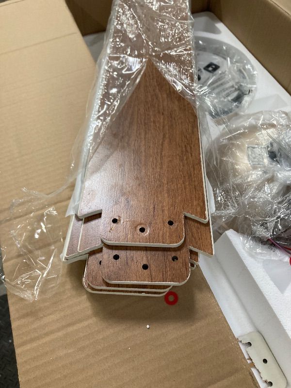 Photo 1 of ***MISSING 2 BLADES -SELLING AS PARTS ONLY*** Fanbulous Ceiling Fans with Lights, 72 inch Large Ceiling Fan with Light and Remote, Champaign Gold Ceiling Fan for Living Room Patio, 6 Speeds, Reversible Quiet DC Motor, 3 CCT, Bi-color 6 Blades