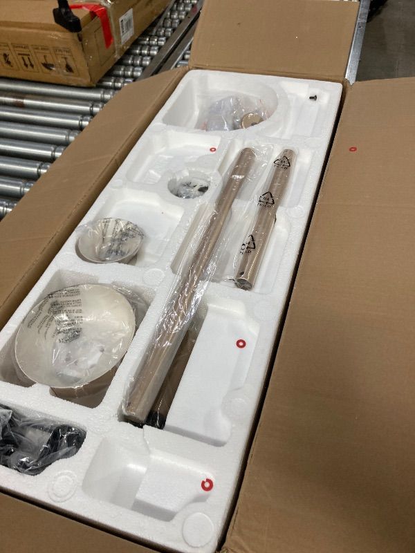 Photo 1 of ***MISSING 2 BLADES -SELLING AS PARTS ONLY*** Fanbulous Ceiling Fans with Lights, 72 inch Large Ceiling Fan with Light and Remote, Champaign Gold Ceiling Fan for Living Room Patio, 6 Speeds, Reversible Quiet DC Motor, 3 CCT, Bi-color 6 Blades