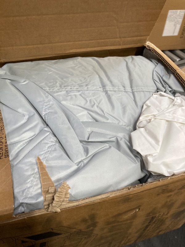 Photo 1 of **Incomplete. No blower.***Inflatable White Bounce House for Kids with UL Blower-Portable, Large Ball Pool and Jump Space 3in1 Bouncy Castles A Spacious Joy-Room Bounce House for Kids 3-12 (Oxford material-13' L X 8' W X 8' H)