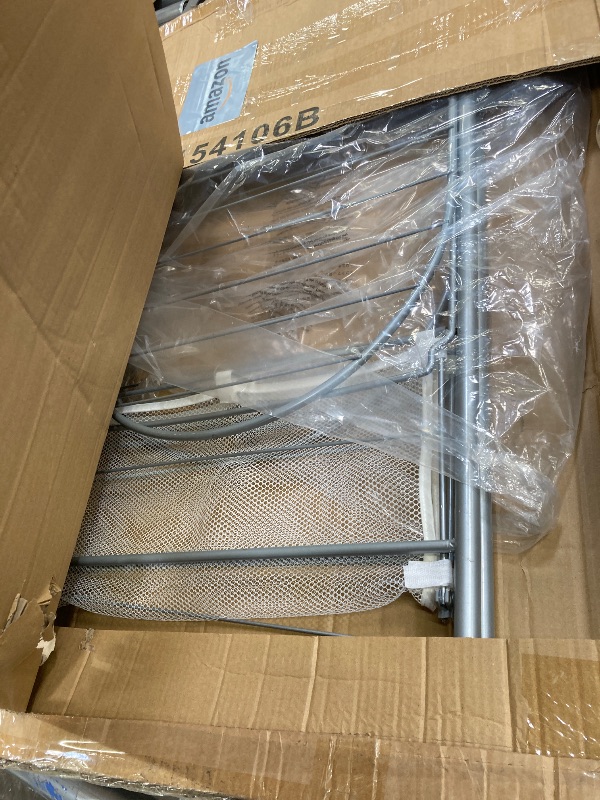 Photo 1 of ***MISSING PARTS***APEXCHASER Clothes Drying Rack with High Hanger, Foldable 3-Level Drying Racks with Shoe Rack, Crossbar and Vertical Rod Laundry Stand with Adjustable Wings Silver***MISSING PARTS***