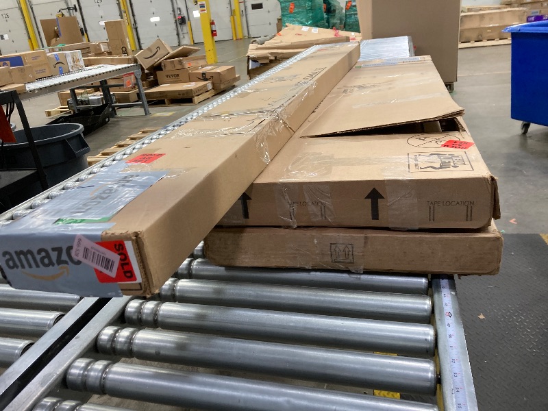 Photo 1 of ***THIS IS ONLY 1 BOX OF MULTIPLE MISSING BOXES***Signature Design by Ashley Onita Minimalist Panel Platform Bed, Foundation or Box Spring Not Needed, Queen, Beige***THIS IS ONLY 1 BOX OF MULTIPLE MISSING BOXES***