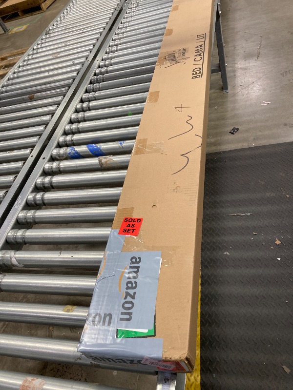 Photo 1 of ***THIS IS ONLY 1 BOX OF MULTIPLE MISSING BOXES***Signature Design by Ashley Onita Minimalist Panel Platform Bed, Foundation or Box Spring Not Needed, Queen, Beige***THIS IS ONLY 1 BOX OF MULTIPLE MISSING BOXES***