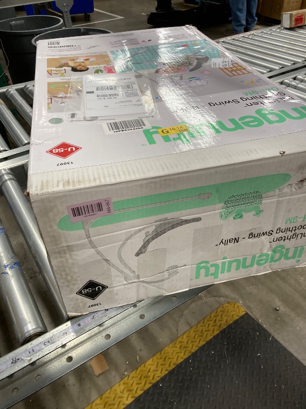 Photo 1 of ***Factory seal***

Ingenuity InLighten 5-Speed Baby Swing - Swivel Infant Seat, 5 Point Safety Harness, Nature Sounds, Lights - Nally Owl