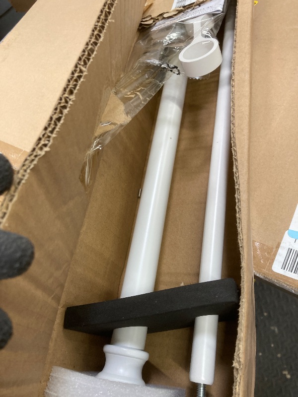 Photo 1 of 1 Inch Double Curtain Rods 36 to 72 Inches, Adjustable Telescoping Window Drapery Rod, Dual Heavy Duty Curtain Rods with Iron-Finials for Sliding Glass Door, Patio, Bedroom, Kitchen, Matte White