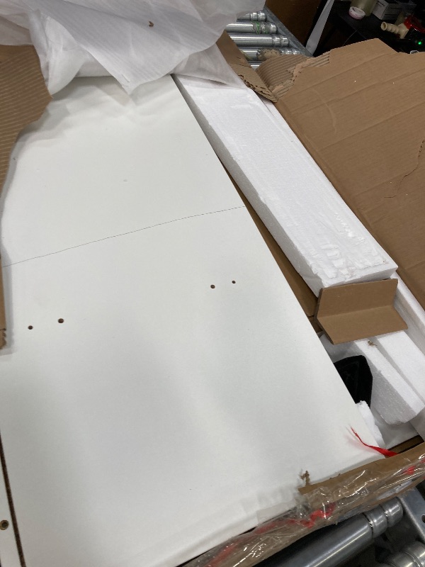 Photo 1 of ***Parts only****

LIVELYGLOW White Large Makeup Vanity Desk with Smart LED Mirror & Power Station, 43" Professional Dressing Table with 7 Drawers, 4 Open Shelves & Hairdryer Holder for Bedroom