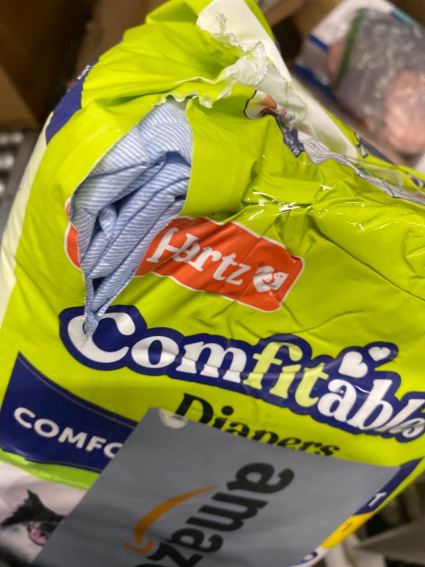 Photo 1 of ++open bag++Hartz Comfitables Disposable Dog Diapers, Size Large 26 Count, Comfortable & Secure Fit, Easy to Put On, Super Absorbent Male and Female Diaper