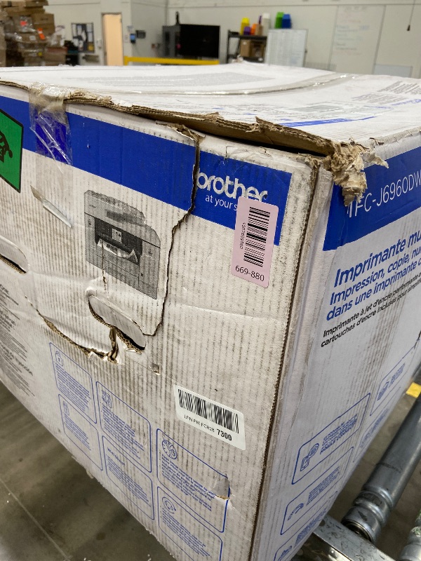 Photo 1 of ***MISSING INK***Brother INKvestment 6960 Wireless Color Inkjet All-in-One Printer with 11”x17” Capabilities and 3.5” Color Touchscreen | Includes Refresh Subscription Trial(1) (MFC-J6960DW)***MISSING INK***