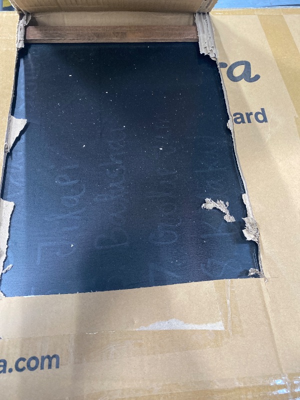 Photo 1 of ***SCRATCHED***Chezerra A Frame Chalkboard Sign, 40"x20" Extra Large Sidewalk Chalk Board, Wooden Standing ChalkBoards Set with Markers, Double-Sided Magnetic Blackboard for Cafés, Weddings, Party Guide, Brown***SCRATCHED***