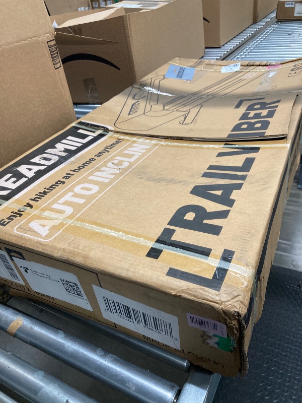 Photo 1 of **Missing pieces,TRAILVIBER Walking Pad Treadmill with 12% 9-Level Auto Incline, 450 lbs Capacity RGB LED Screen, Smart APP, Bluetooth Speaker Under Desk Treadmill, Compact Treadmills for Home Hiking, Blue Black