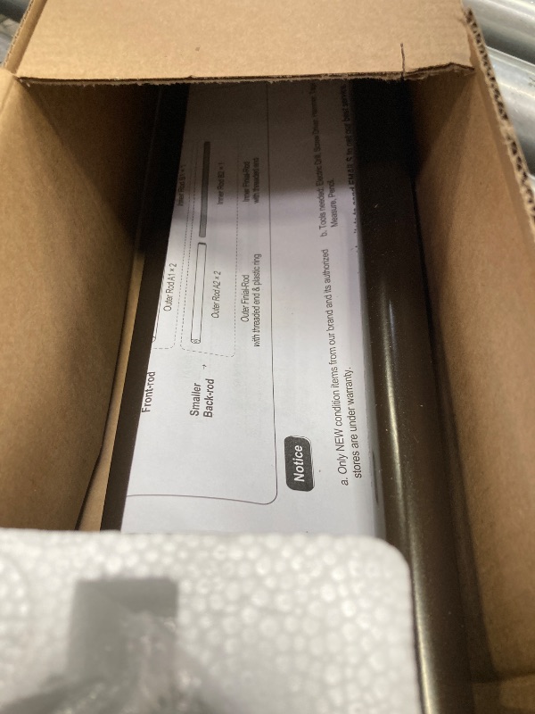 Photo 1 of 1 Inch Double Curtain Rods 72 to 144 Inches (6 to 12 ft), USFOOK Bronze Drapery Rods for Windows 69 to 140 Inches, Telescoping Dual Curtain Rod with Woven Leaf Finials