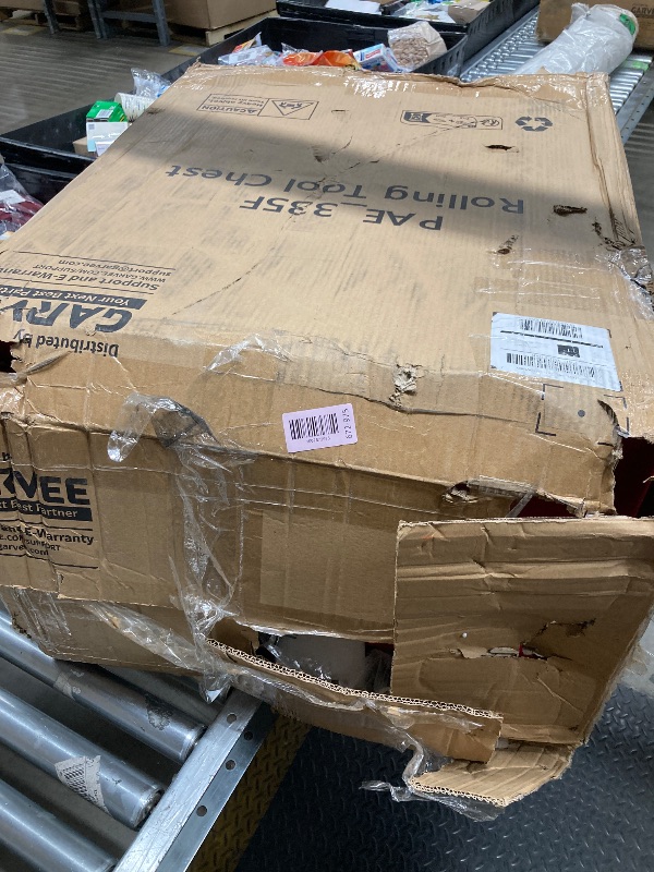 Photo 1 of ***MAJOR DAMAGE*MISSING PARTS***7-Drawer Tool Chest, Rolling Tool Cart, Large Capacity Tool Storage Cabinet with Keyed Locking and Drawer Liners, Link Buckle, and Can Be Combined to Large Cabinet Set, for Garage, Workshop, Warehouse***MAJOR DAMAGE*MISSING