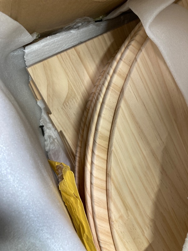 Photo 1 of **MISSING PARTS**TOCRETOARE Rotating Shoe Rack Tower, 7-Tier 24" Wide Solid Pine Wood Spinning Shoe Display 360° Lazy Susan Shoe Rack, Revolving Shoe Stand, Shoe Rotating Organizer for Closet Shoes and Handbags